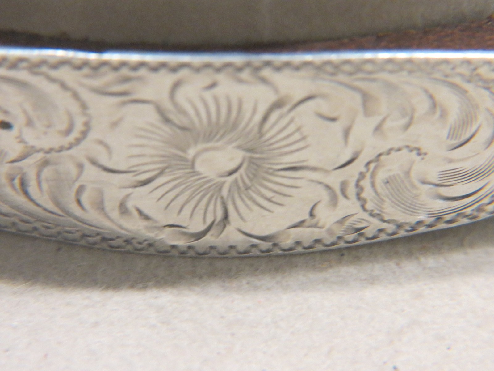 Sterling Silver Southwestern Hand Tooled Concho Hat Band 2 piece Buckle Set