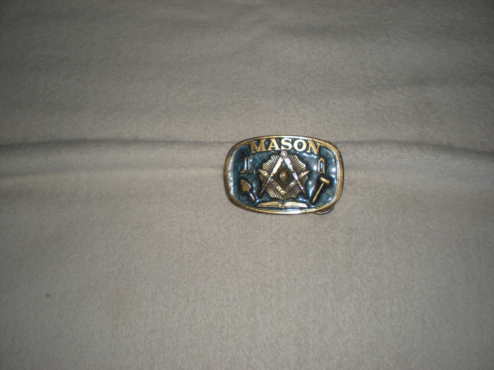 The Great American « MASON » Belt Buckle 1986 Made In USA