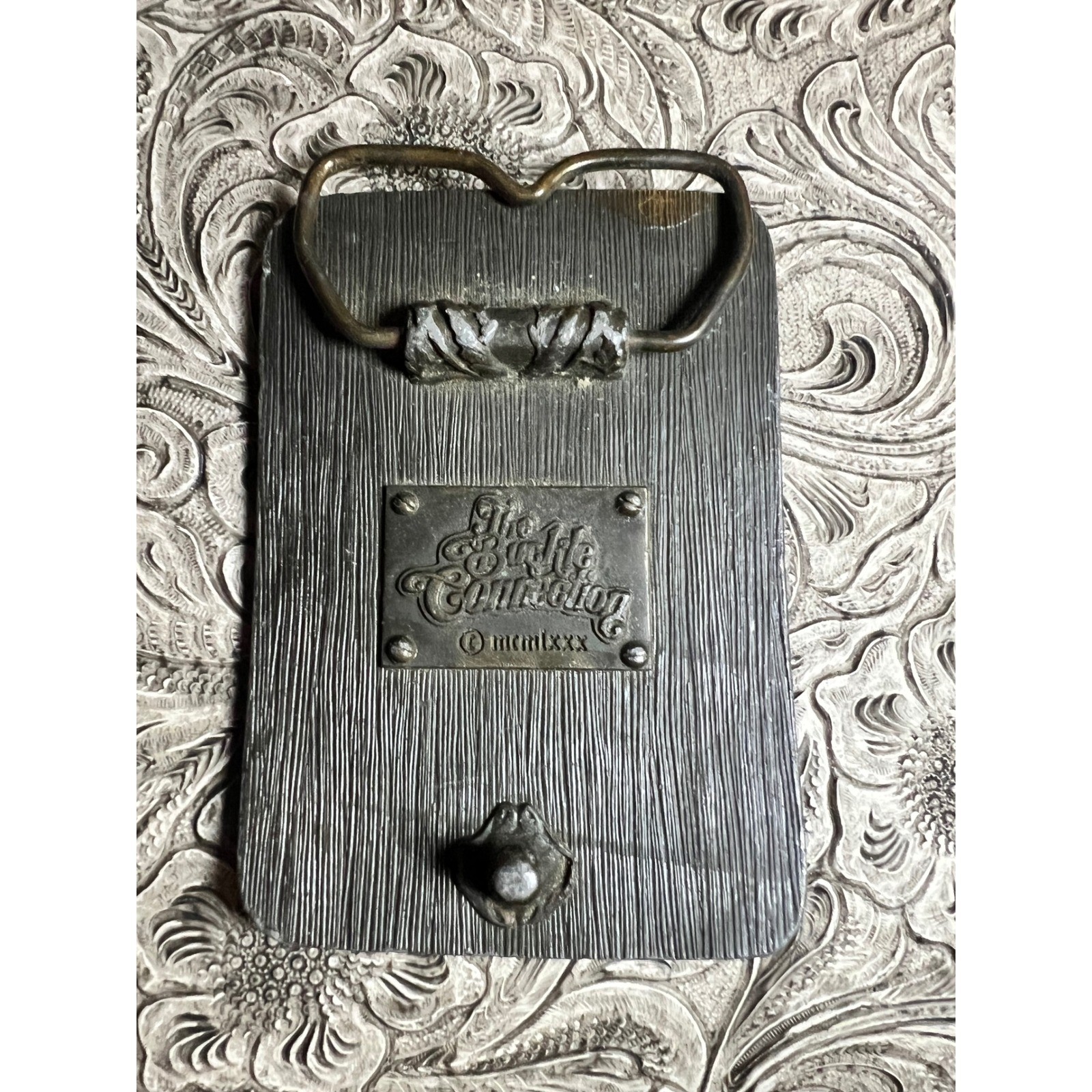 Vintage 1980s Space Shuttle Belt Buckle Bergamot Brass Works MCM LXXX NASA