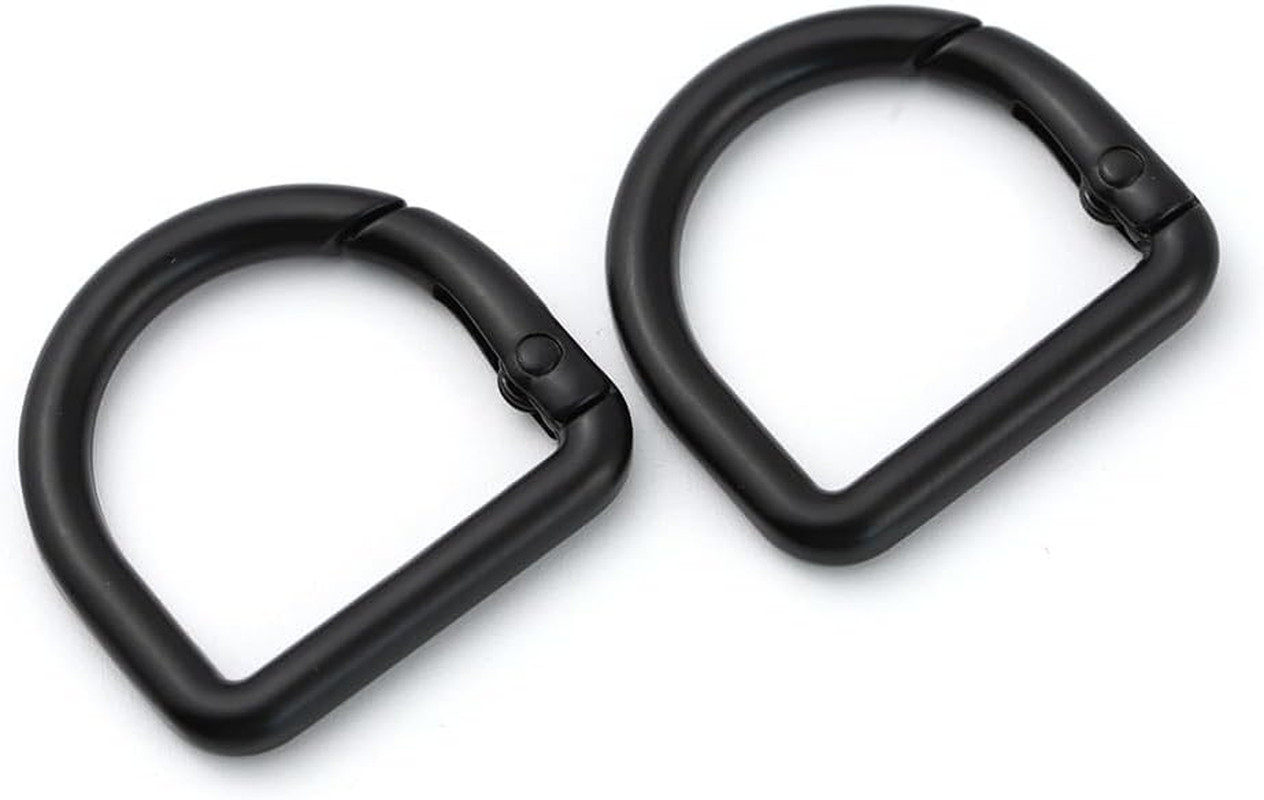 2Pcs D Buckle Semicircle Spring Snap Clip Trigger Spring Keyring Buckle for Bags
