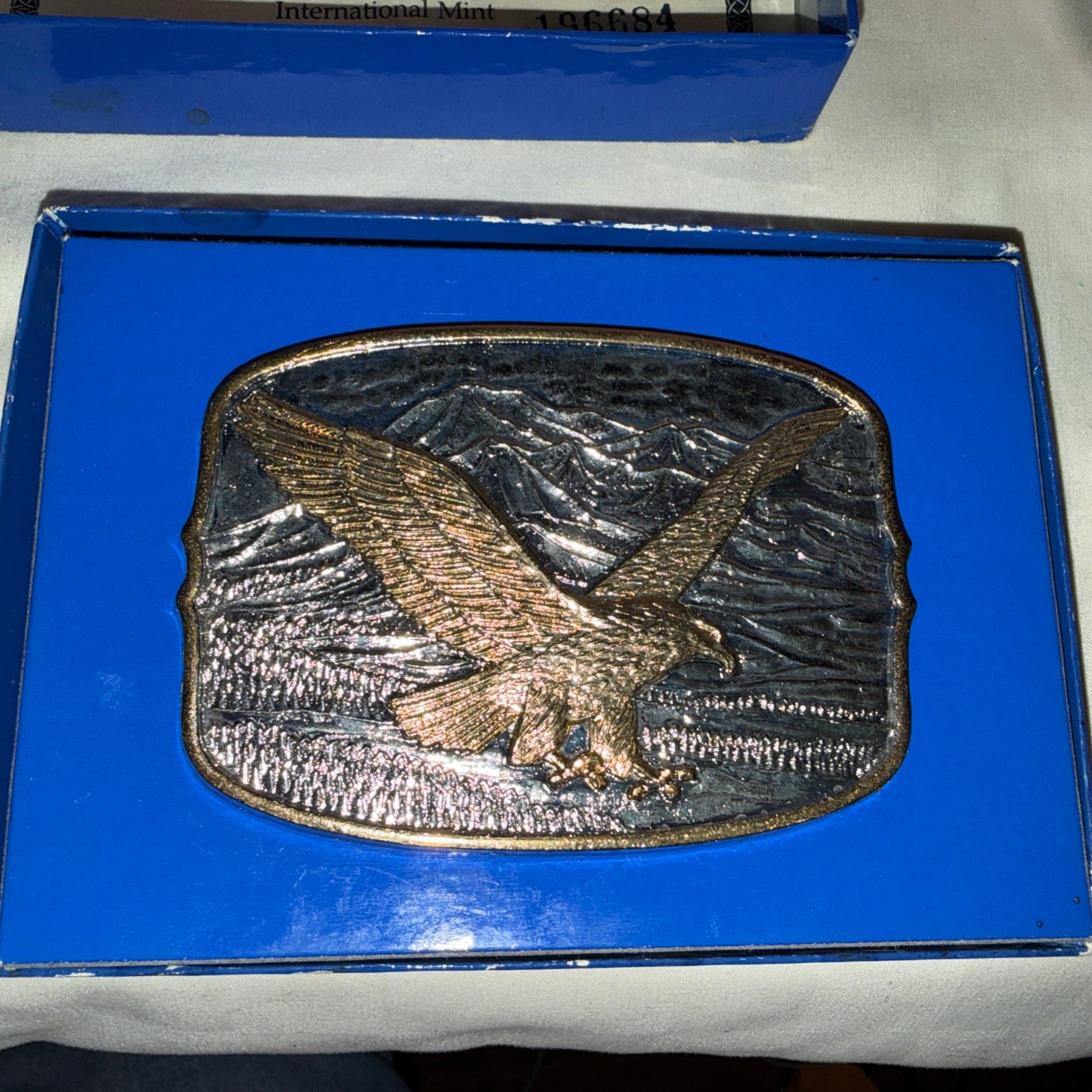 200th Anniversary American Eagle Fine Silver/Gold Belt Buckle