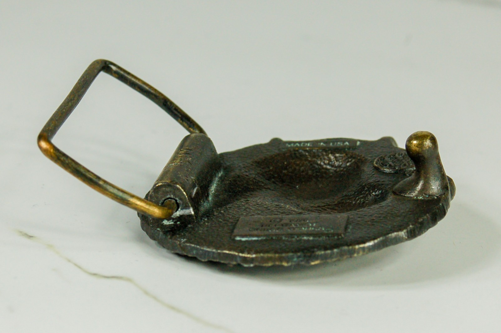 Ferdinand the Bull belt buckle western Bergamot Brass Works 1976