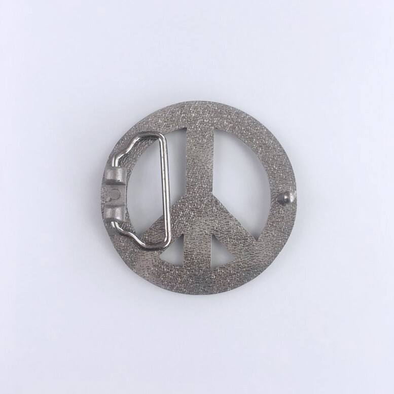 Vintage Style Peace Sign Rainbow Flag Belt Buckle Boucle de Ceinture