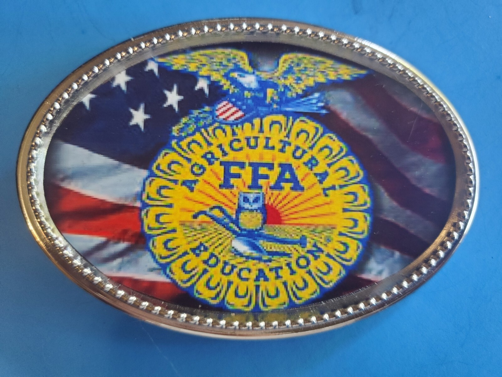 FFA American Flag Epoxy Photo Buckle….new