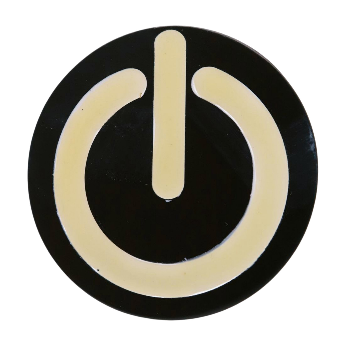 Men Women Teen Fashion Belt Buckle Emoji Retro Black Metal Power Button On Off