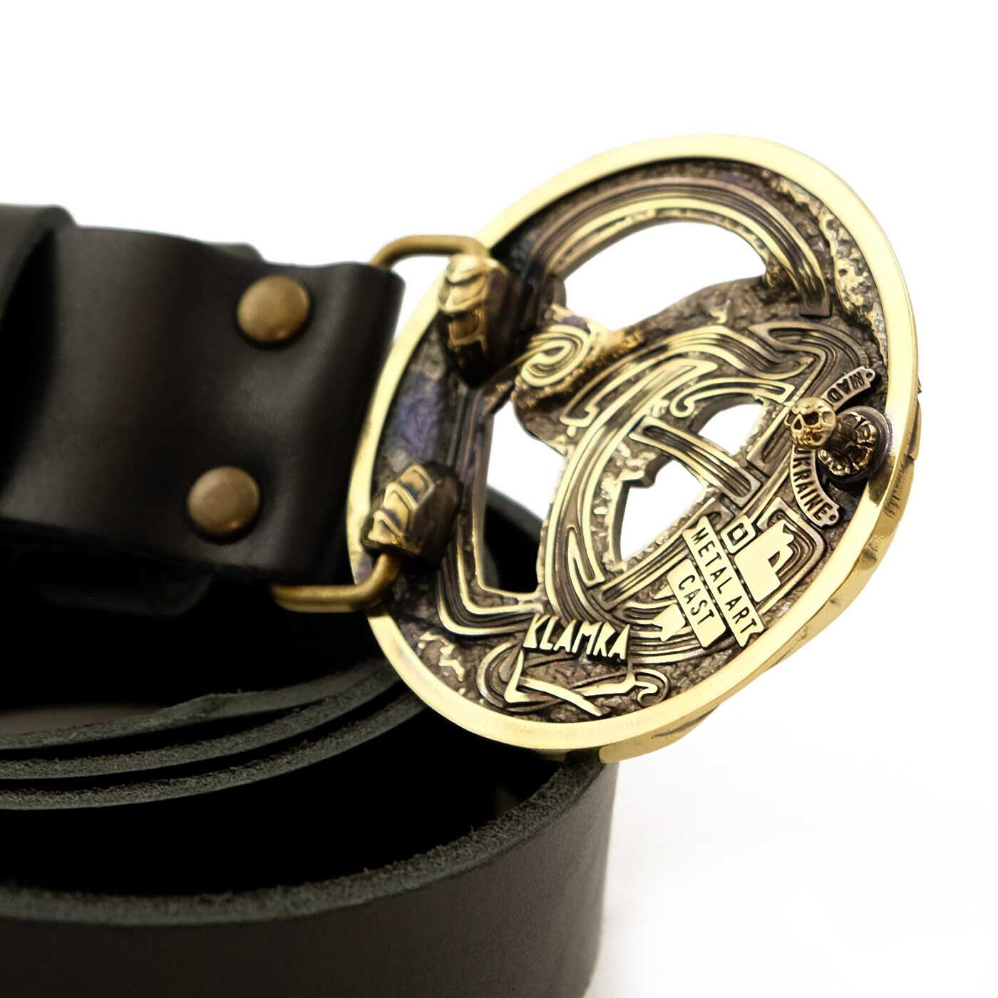 Belt buckle Ouroboros, World Serpent, Scandinavian, Nordic, Celtic