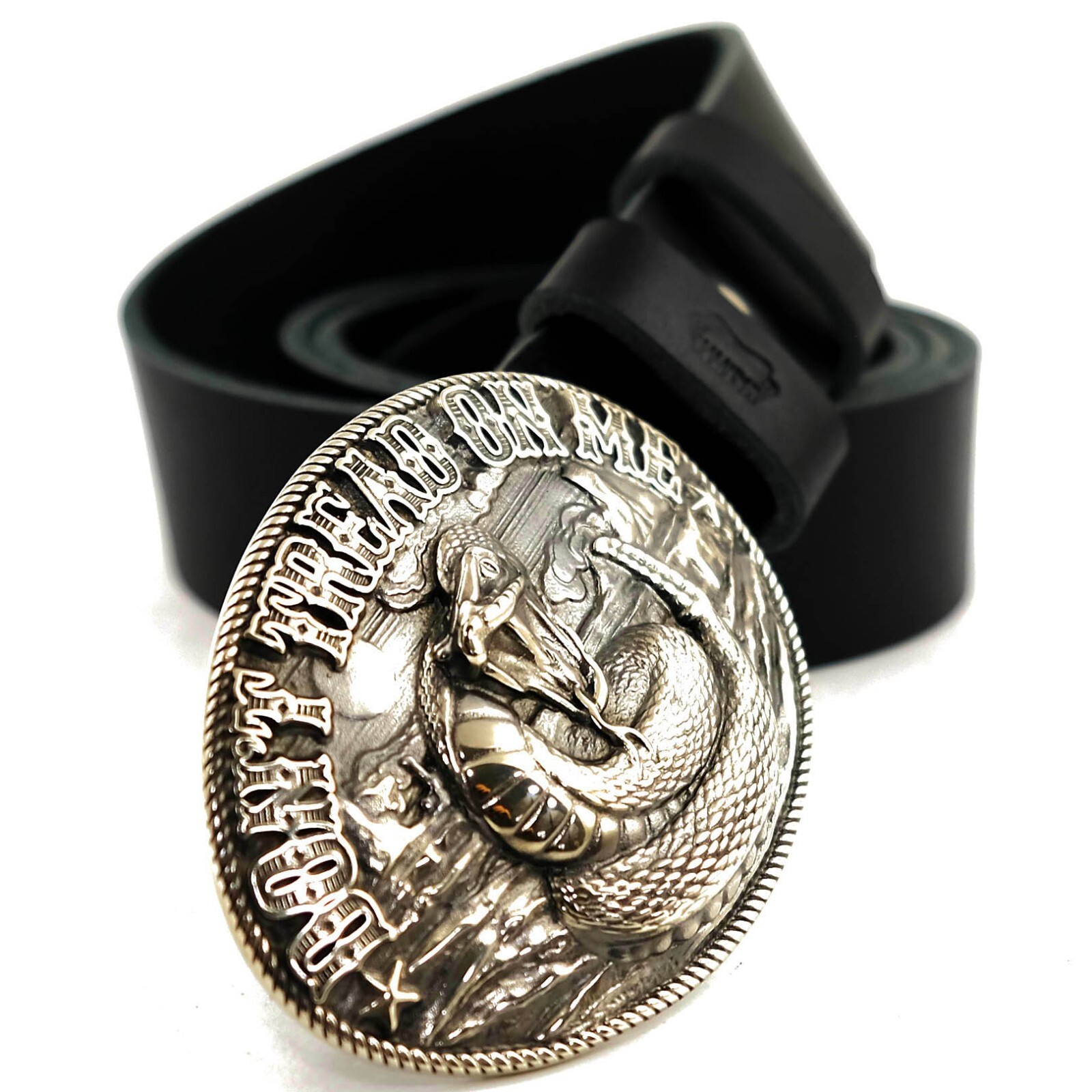 Don&rsquo;t Tread on Me german silver belt buckle, Historical American flag buckle