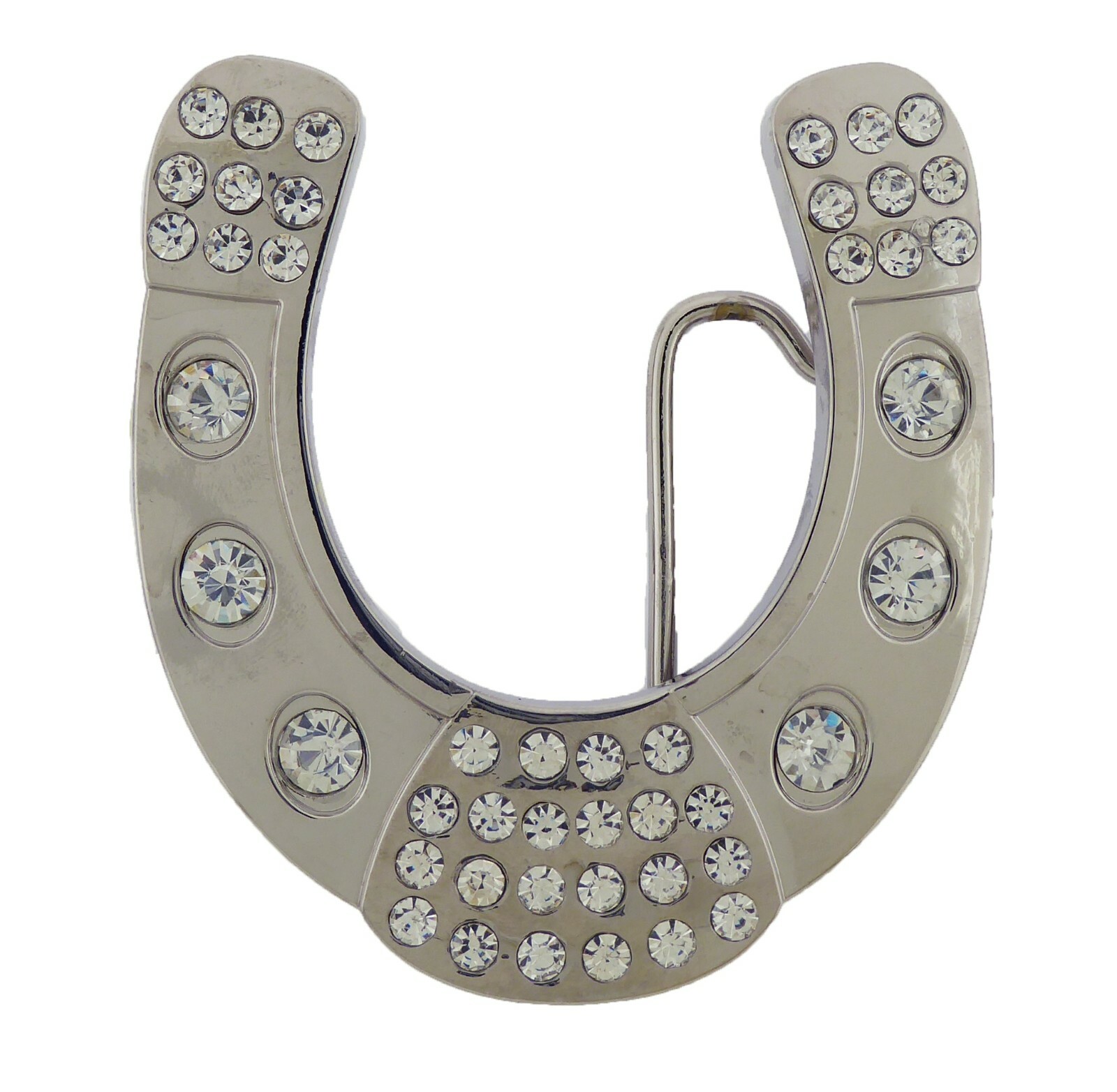 Horseshoe Belt Buckle Silver Metal Bling Men Women Cowboy cowgirl Western Rodeo