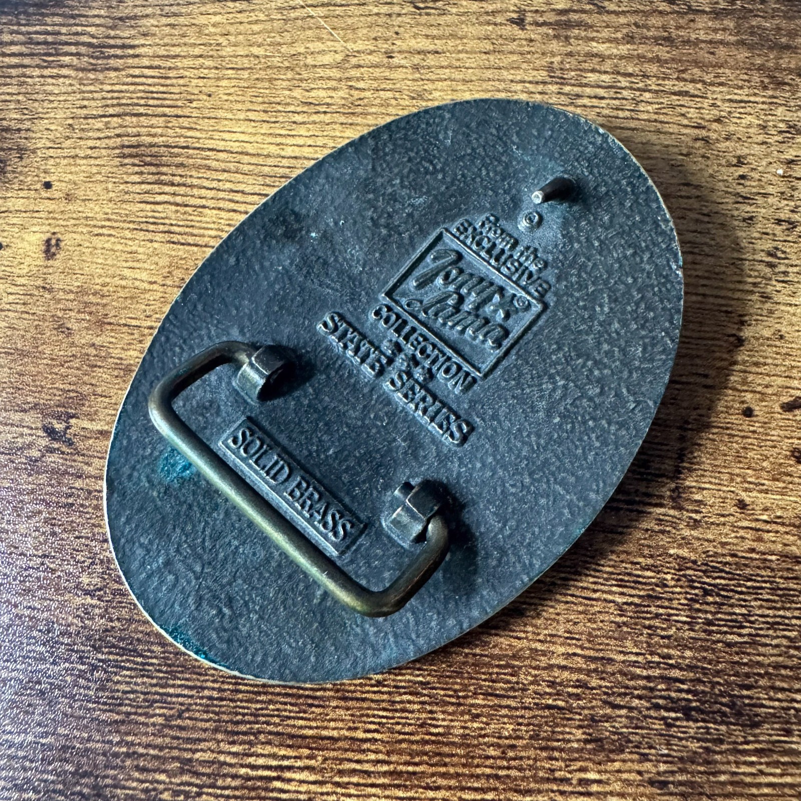 Tony Lama State of Texas Star Belt Buckle | Solid Brass Western Buckle