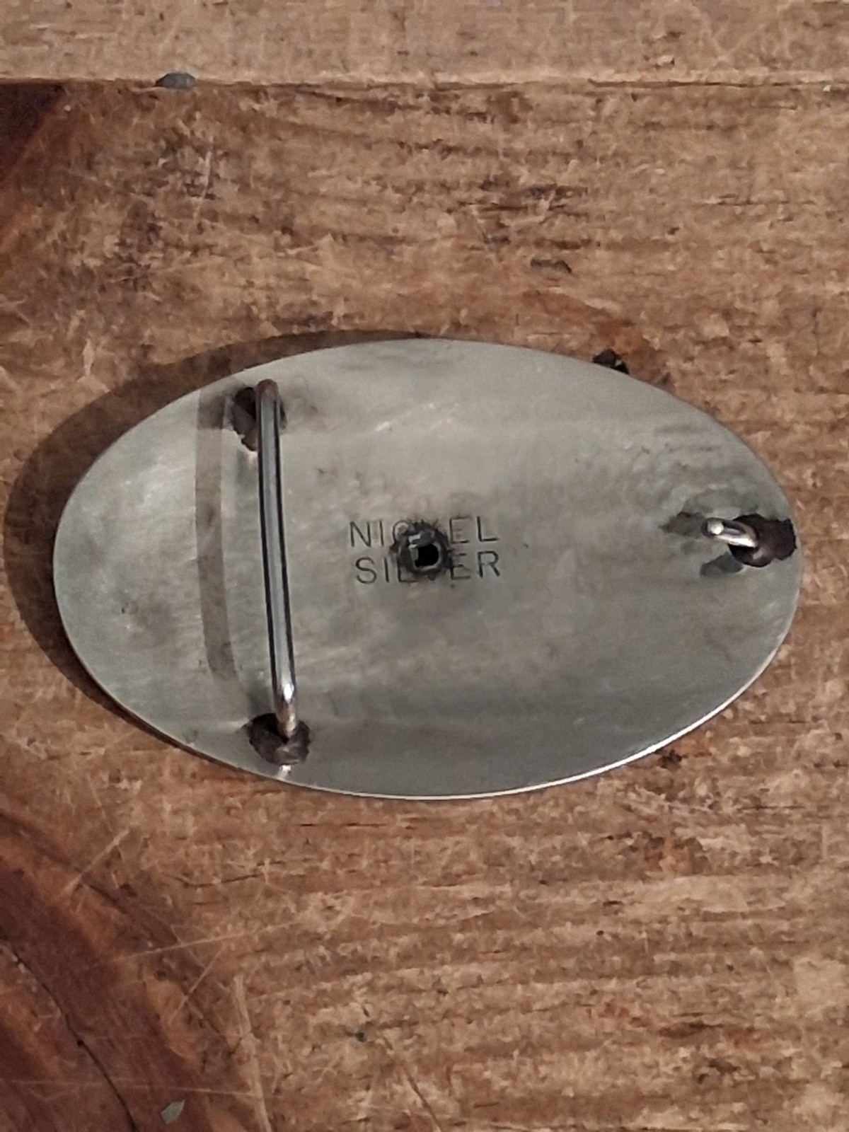 Hores Belt Buckle Nickel Silver Vintage 70s