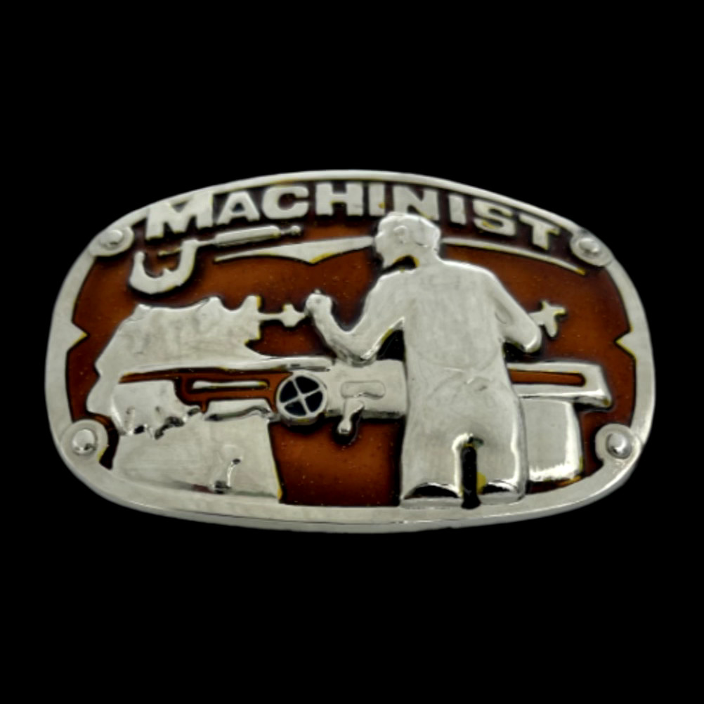 MACHINIST MACHINE OPERATOR MECHANIC TOOLS BELT BUCKLE BOUCLE DE CEINTURE
