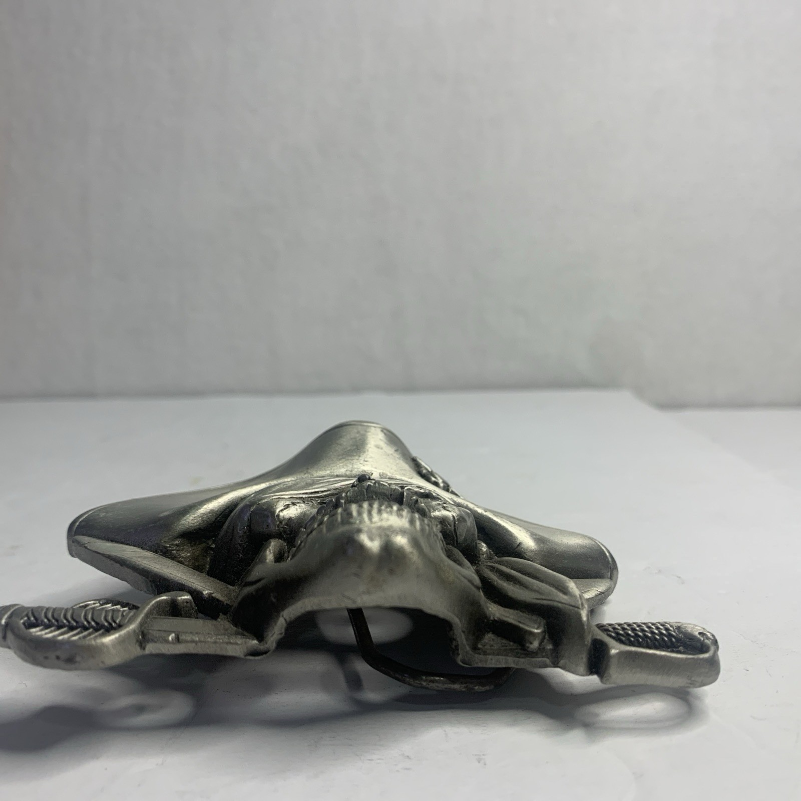 Jolly Roger Pirate Skull Crossed Swords Solid Pewter Great American Belt Buckle