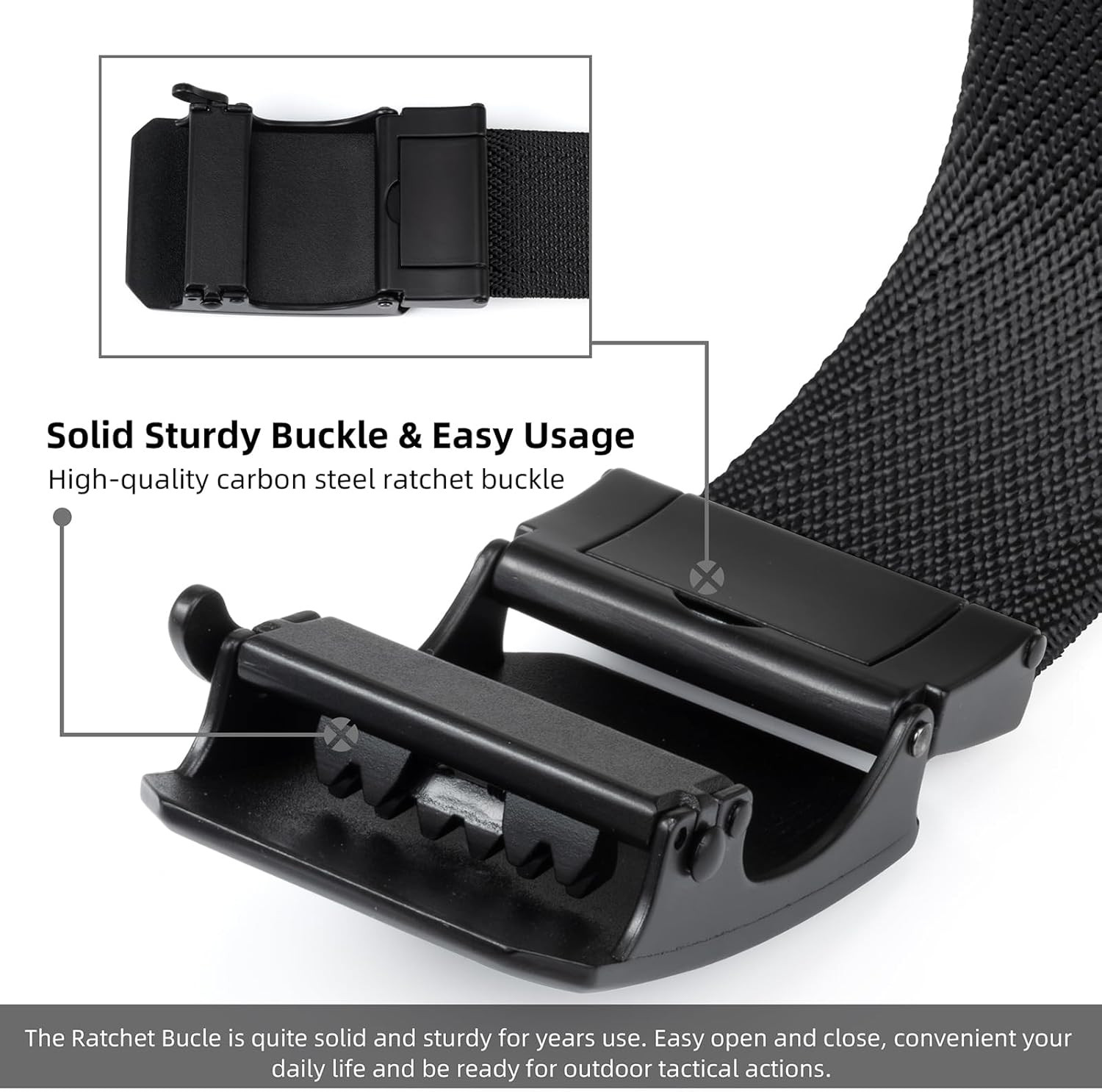 Auto Lock Ratchet Belt for Men | Elegant Dressing Belt Buckle | 1.5&Prime; Wide Elasti