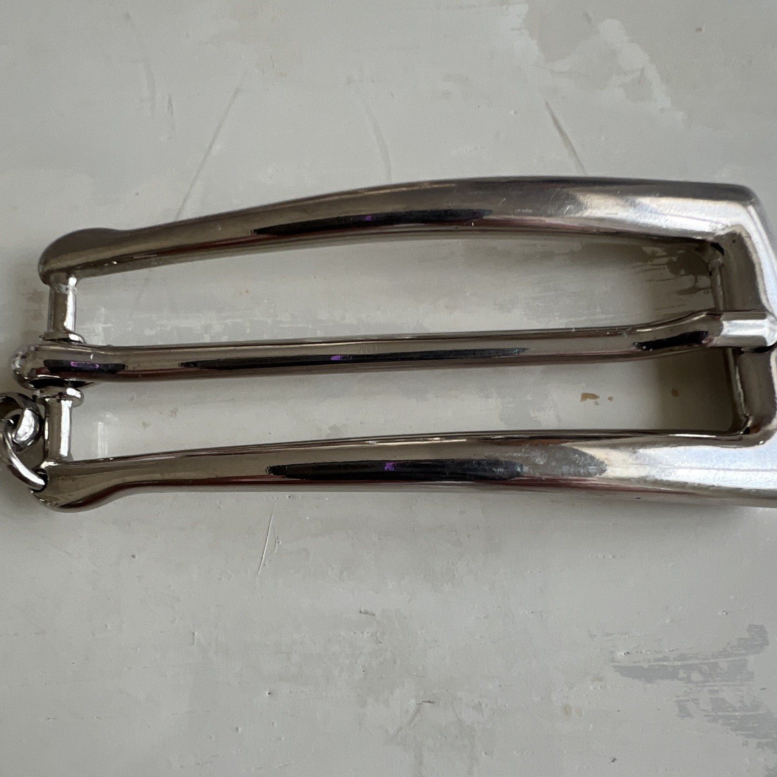 Vintage Gianfranco FERRE STUDIO Silver Belt Buckle Chain Keeper Made in Italy
