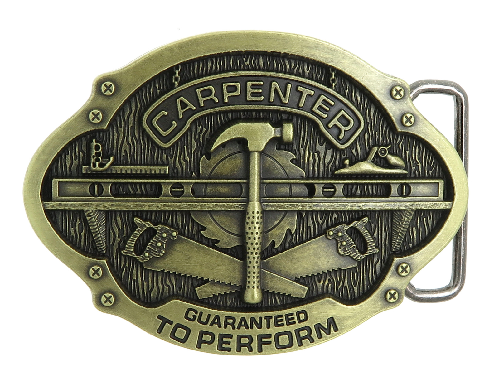 Carpenter Tradesman Bronze Plated Metal Belt Buckle