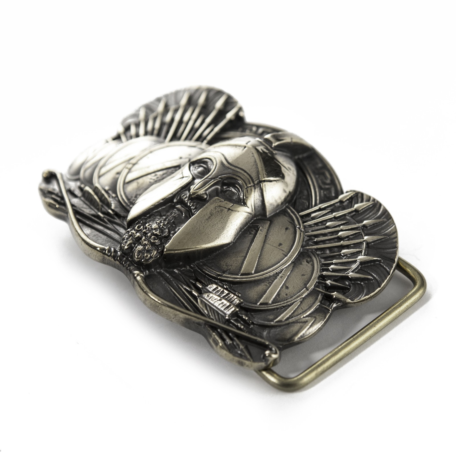 Spartan warrior german silver belt buckle, Military Ancient Greece, King Leonid
