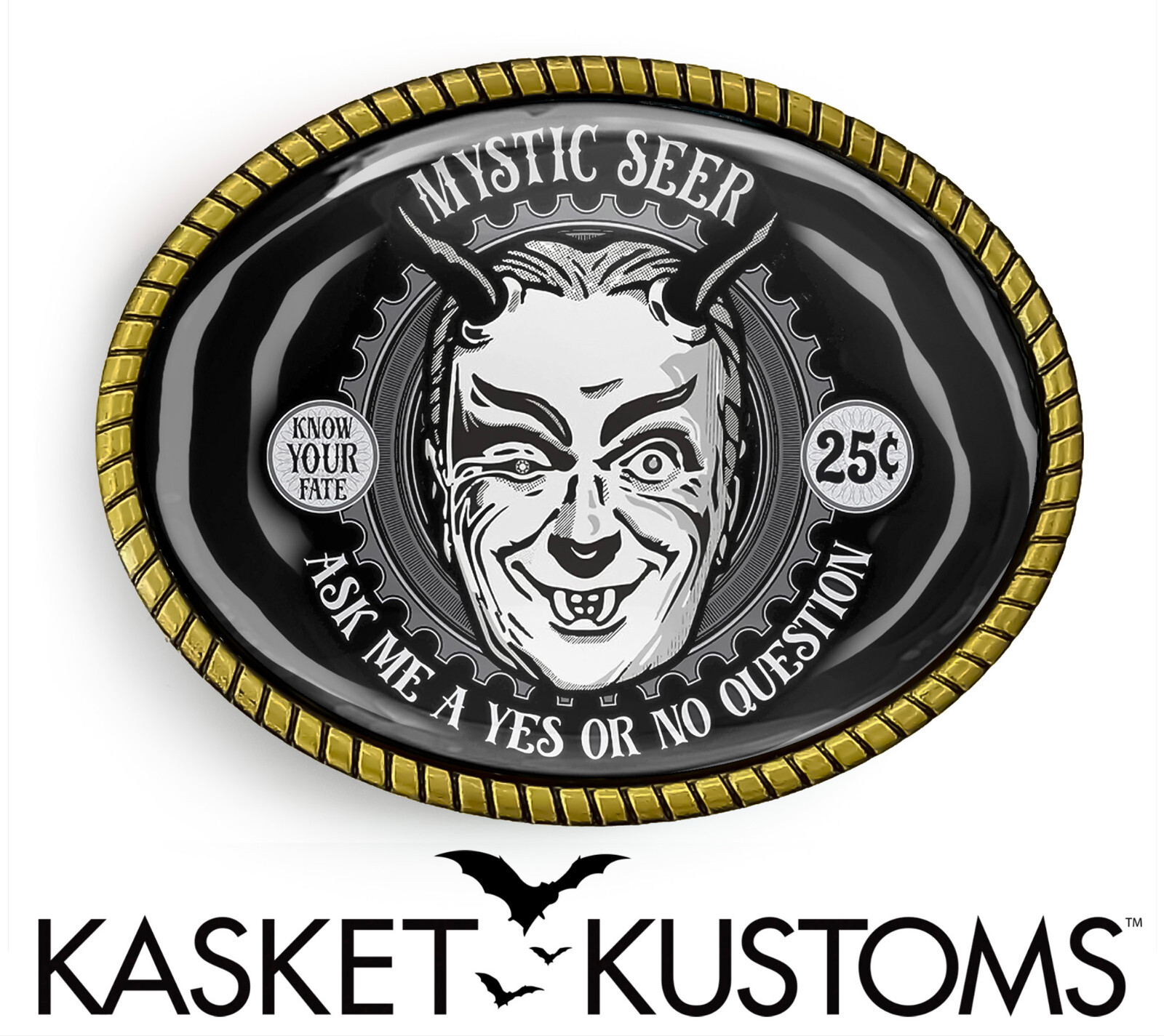 Twilight Zone Belt Buckle – Mystic Seer Retro Sci-fi Belt Buckle – 929