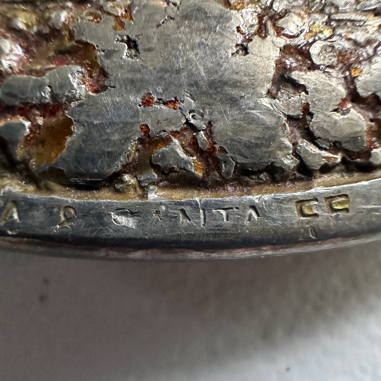 Vtg Super Chief Atchison Topeka & Santa Fe Rail Road CJ 1988 Pewter Belt Buckle