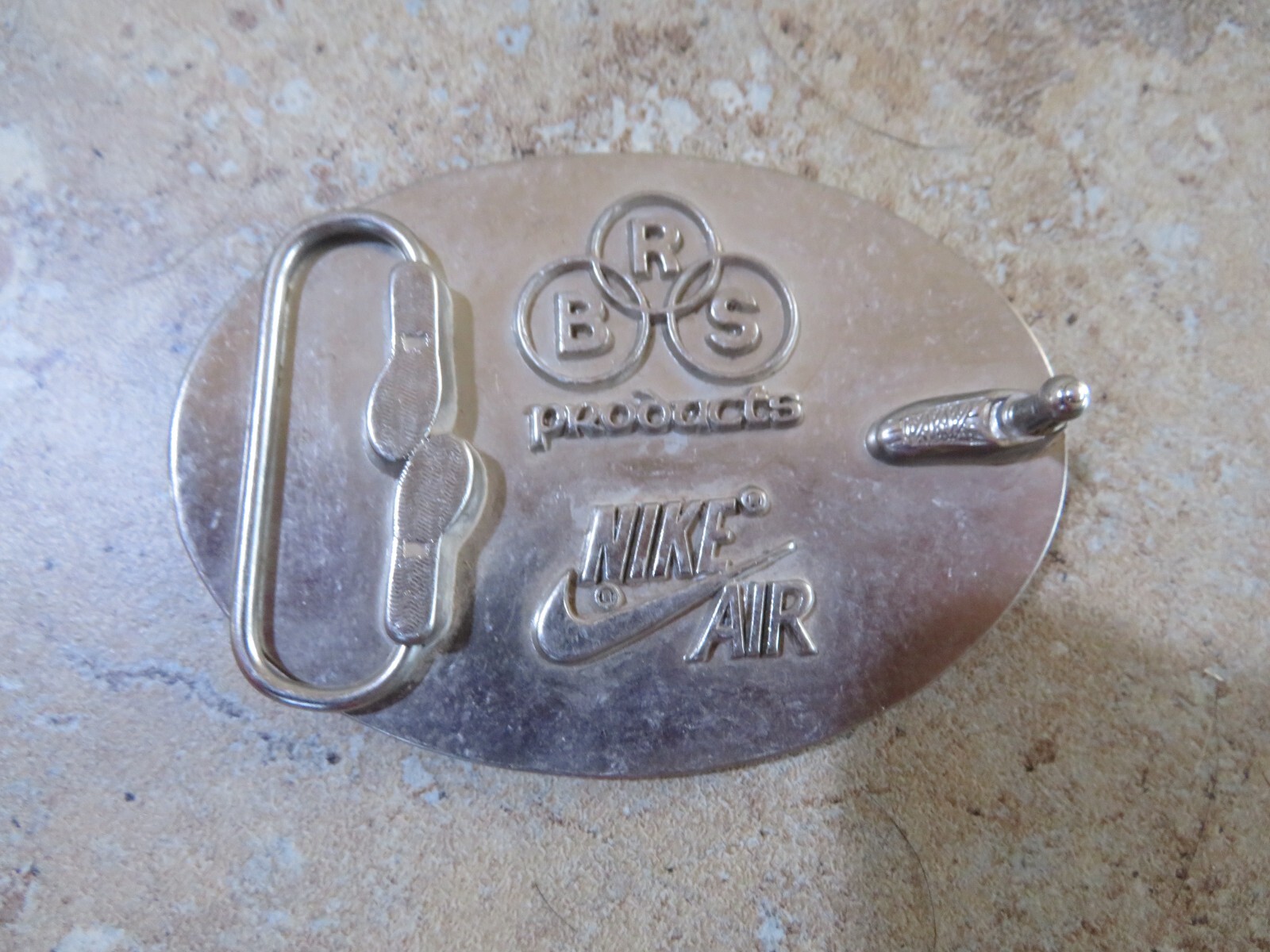 Vintage NIKE Air Force 1 AF-1 &rsquo;82 Belt Buckle Silver colored B R S Products 4×3