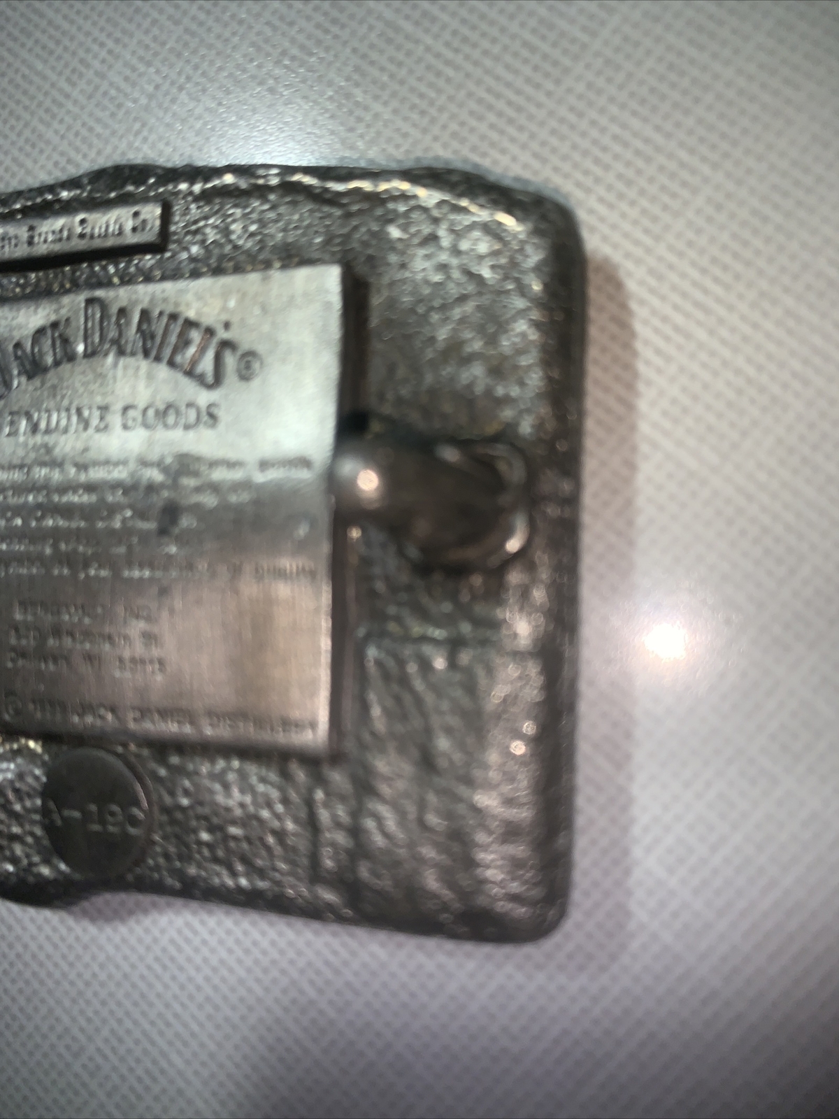 JACK DANIELS OLD NO. 7 OLD TIME TENNESSEE WHISKEY BELT BUCKLE VTG. 1989 BERGAMOT