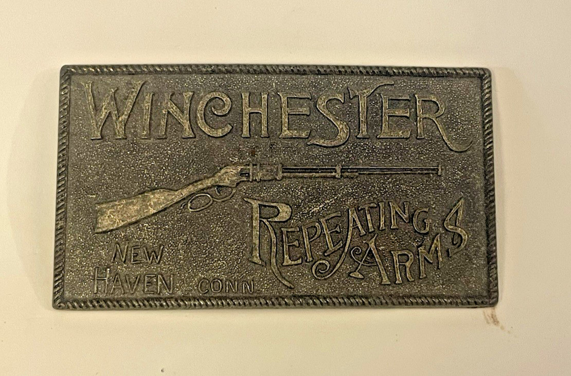 VINTAGE WINCHESTER REPEATING ARMS BELT BUCKLE LEWIS BUCKLES 🌺🌺