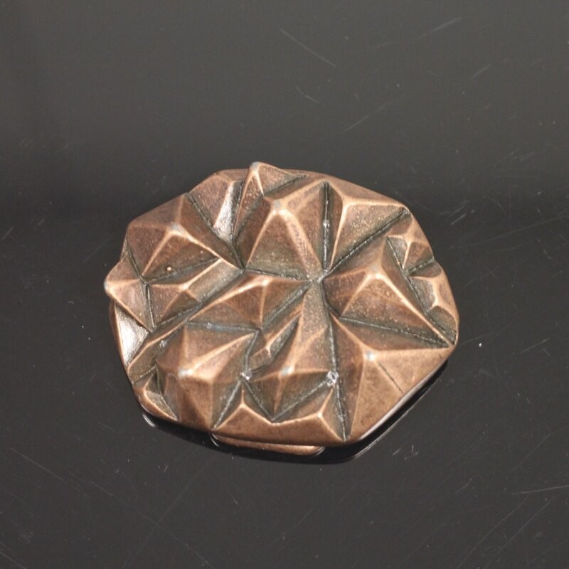 Punk Style Pyramid Textured Belt Buckle in Antique Copper, Craft Interchangeable Buckle