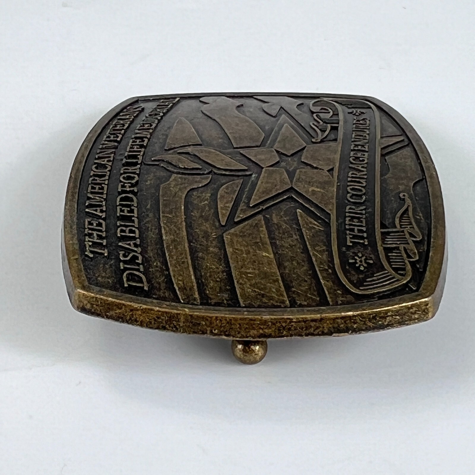 The American Veterans Disabled For Life Memorial Belt Buckle 2007 Sponsor