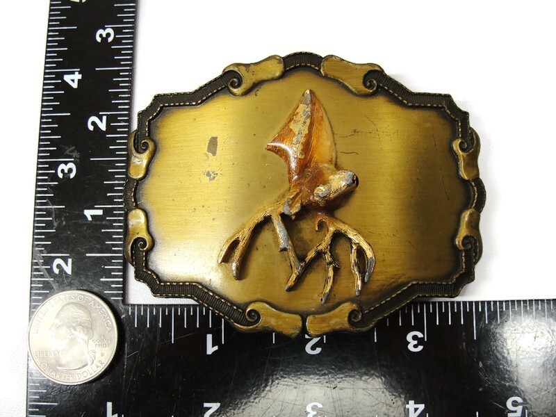 Deer Elk Belt Buckle Raintree Buckle Bronze Tone