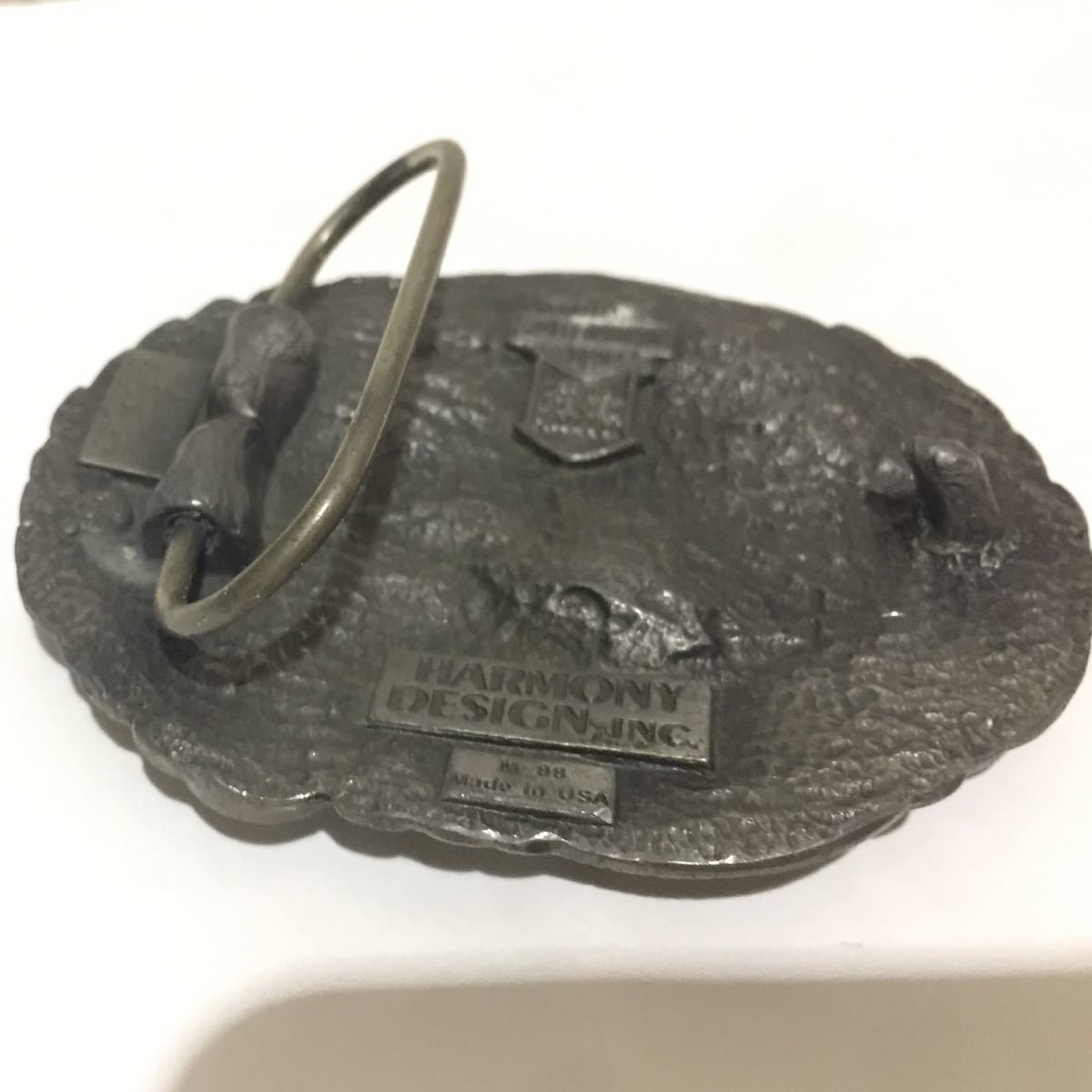 Harley Davidson Vintage Belt Buckle Eagle Snake Motorcycle Heavy Metal Japan