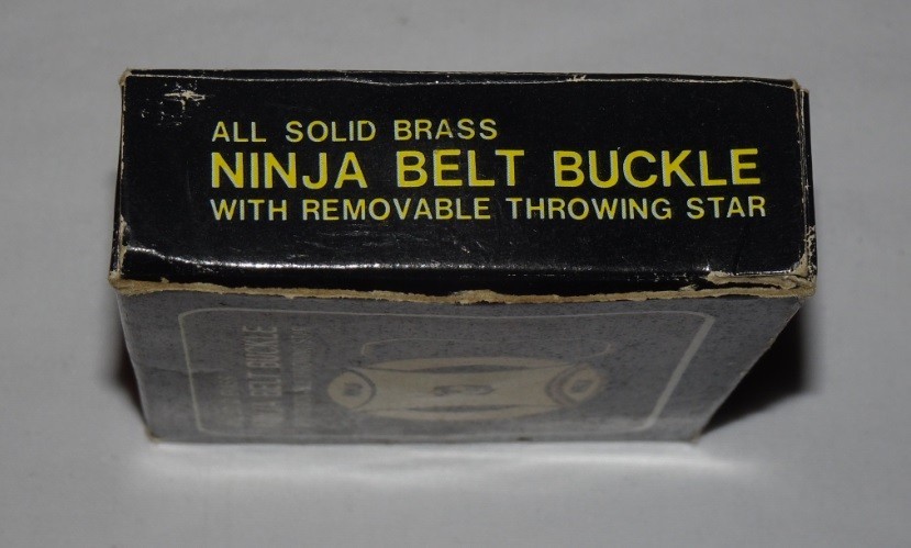 Vintage 1970s Ninja Star (removable) Solid Brass Belt Buckle
