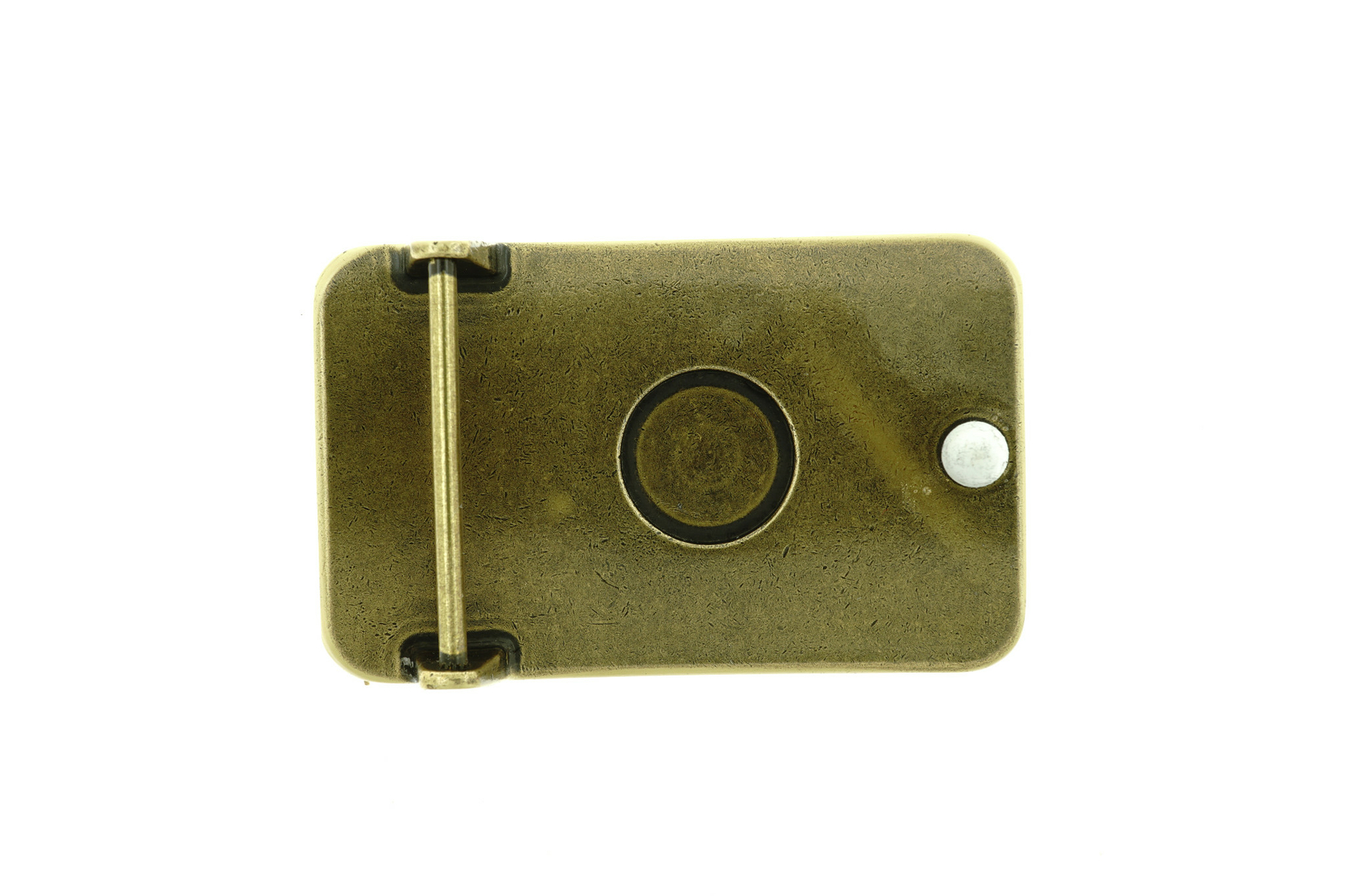 Tiger Head Rectangle Solid Brass Metal Belt Buckle
