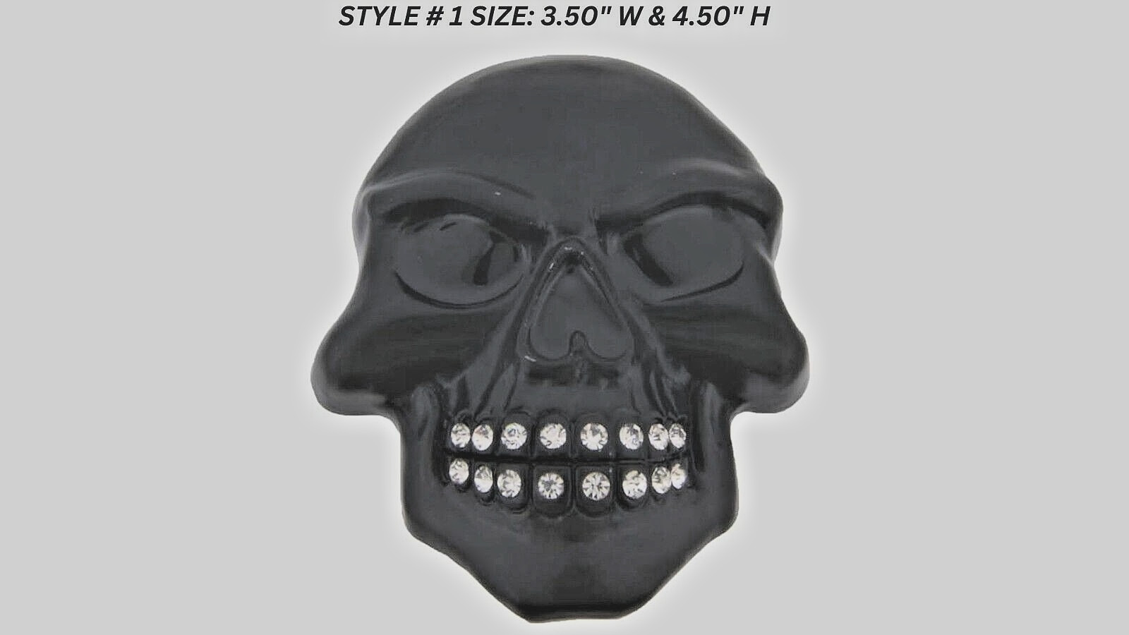 Skull Belt Buckles Grill Black Metal Emblem Bling Iced Style New Men Women Goth