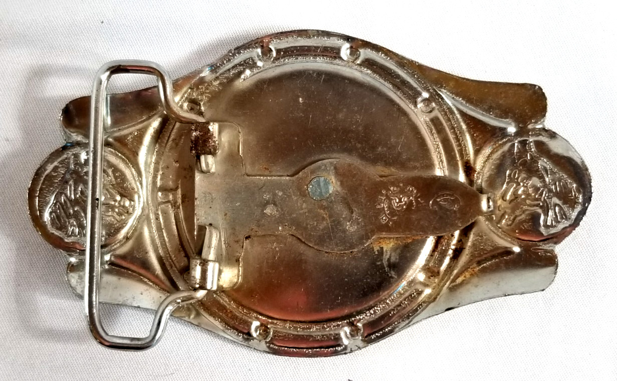VTG 1970&rsquo;s Imperial Hebillas Belt Buckle Mexico Western Rodeo Boots Horses