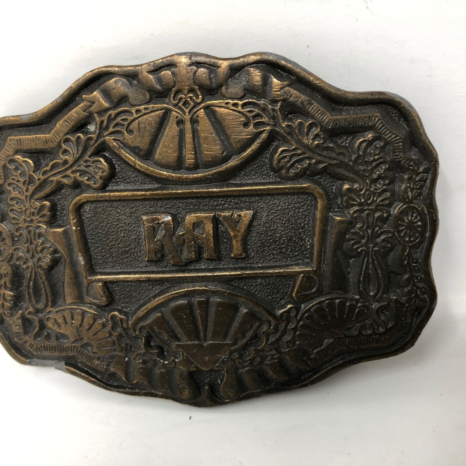 VTG Oden Personalized Name Custom « Ray » Belt Buckle Raymond Ornate Reynaldo