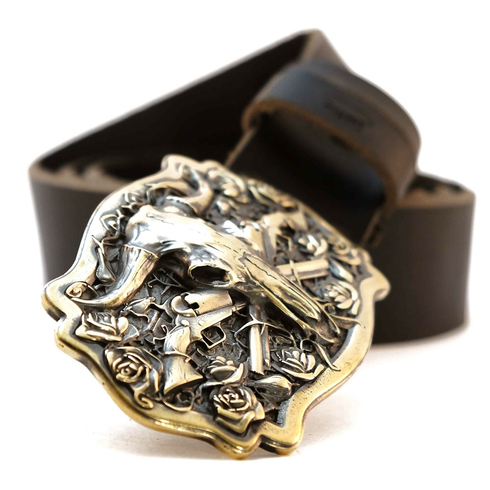 American Bison Buffalo Skull, Longhorn Cattle Buffalo Bison Skull belt buckle,
