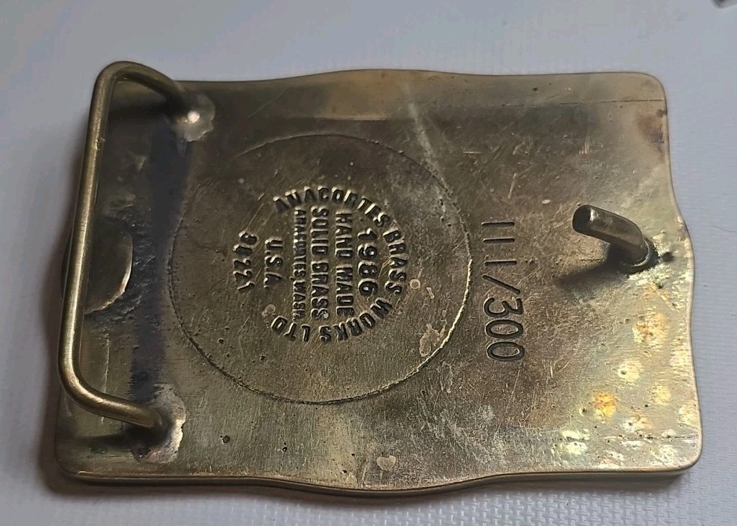 Vtg 1998 25 Anniversary Asbury Community Center West Virginia Metal Belt Buckle