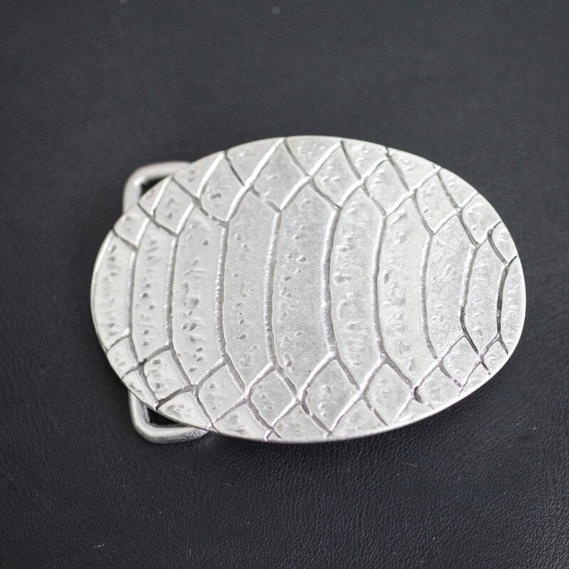 Vintage Croc Belt Buckle Antique Silver – Classic & Expressive Retro Design