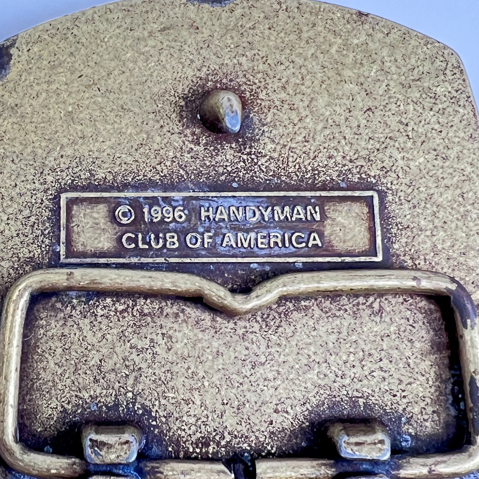 Vintage Brass Handyman Belt Buckle 1996 Club Of America Life Member