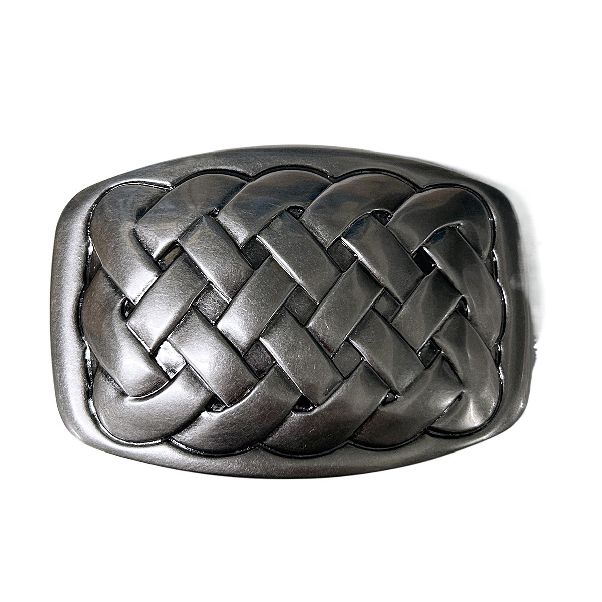 Vintage Silver Plated Cross Knot Solid Brass Belt Buckle BS020SL