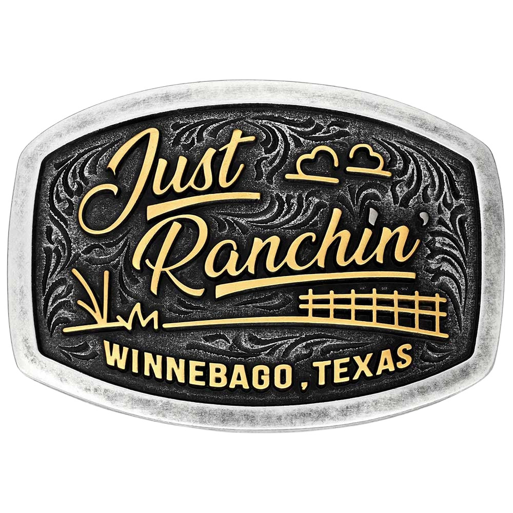 Montana Silversmiths Dale Brisby Texas Homestead Belt Buckle A1043DB