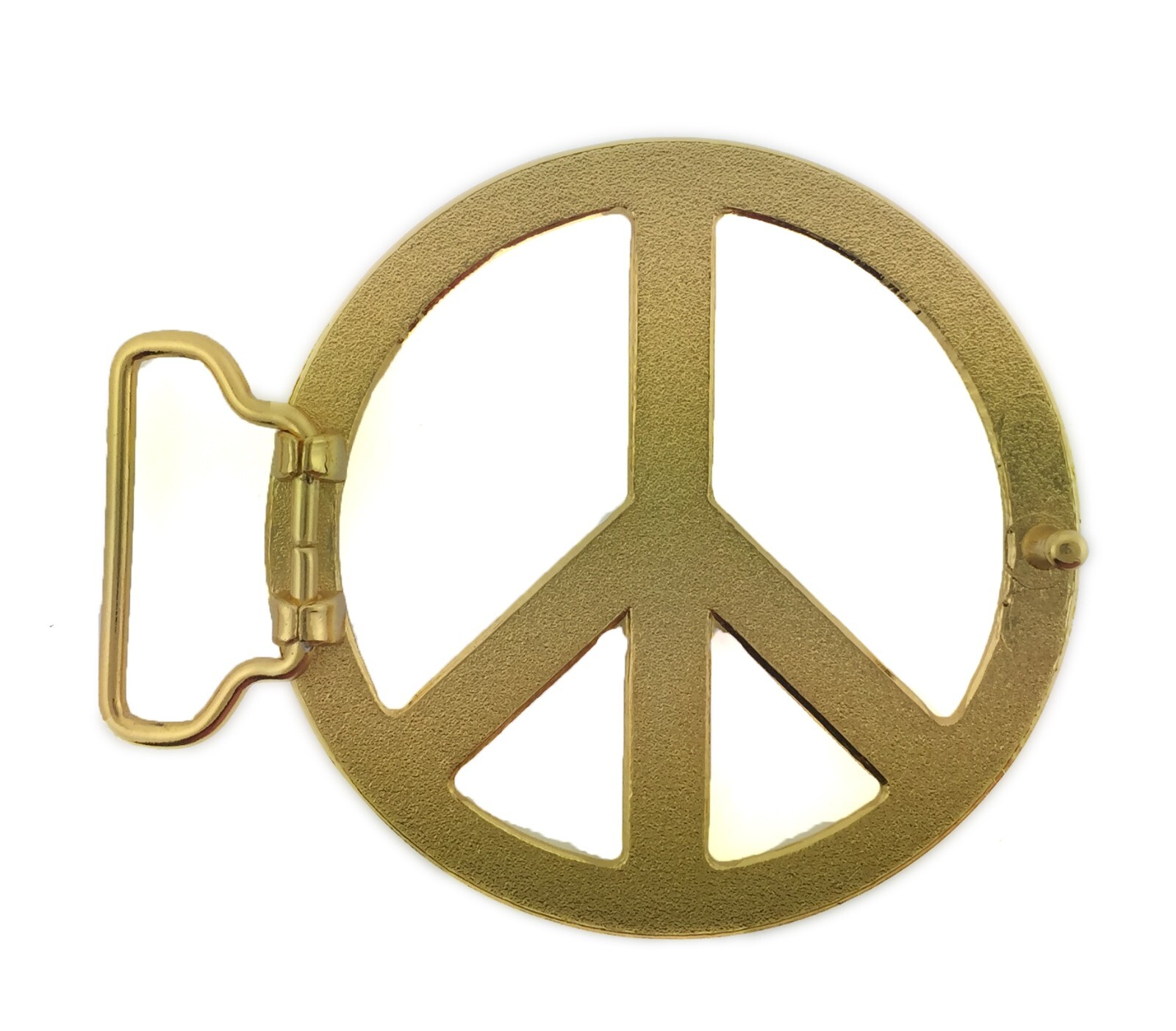 New Men Women Peace Sign Belt Buckle Symbol Dove Peace-Lover-Keeper Gold Metal