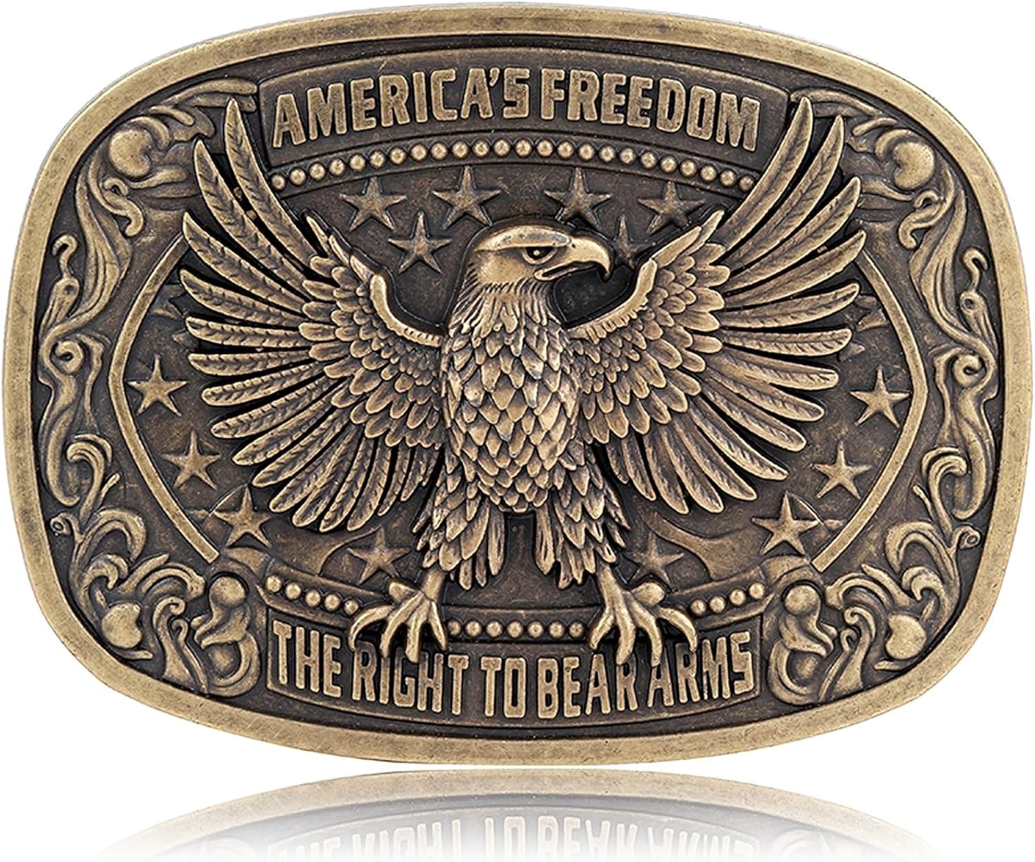 Bronze Eagle Cowboy Belt Buckle – Celebrate American Heritage with Style