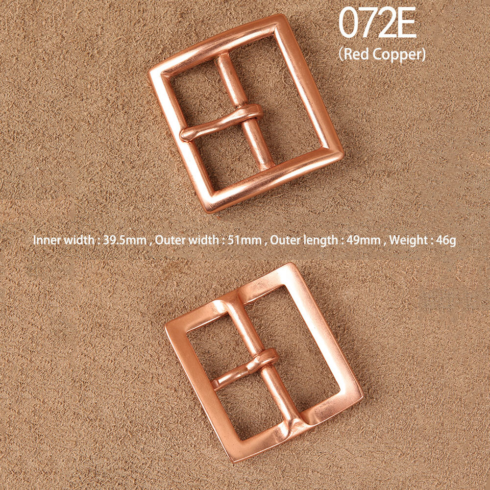 Solid Brass Pin Buckle Leather Craft DIY Belt Men Women 38mm 40mm Polished Gold