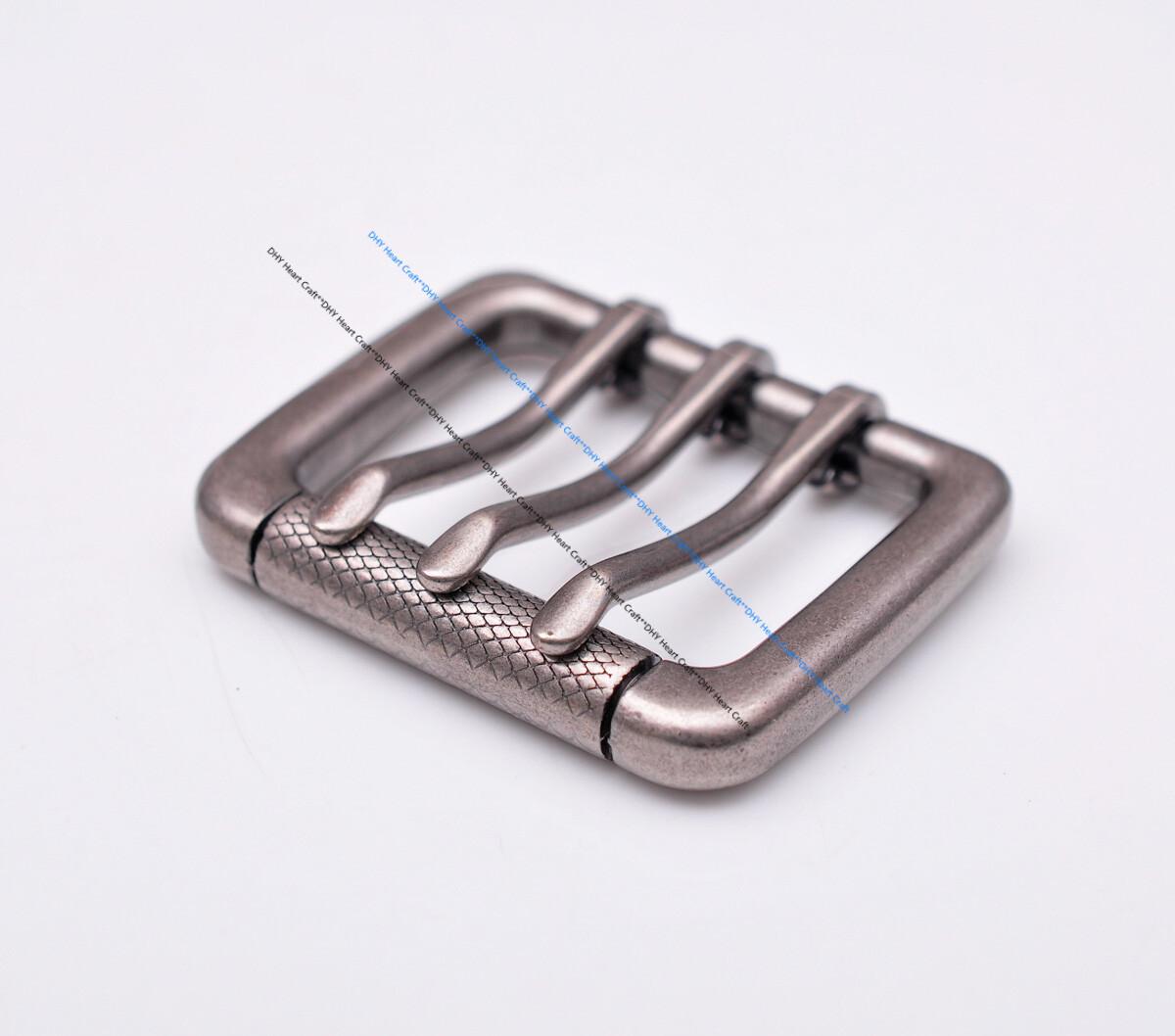 Heavy Sturdy Retro Triple Tongue Pin Prong Men Belt Buckle Fit 45MM Belt Straps