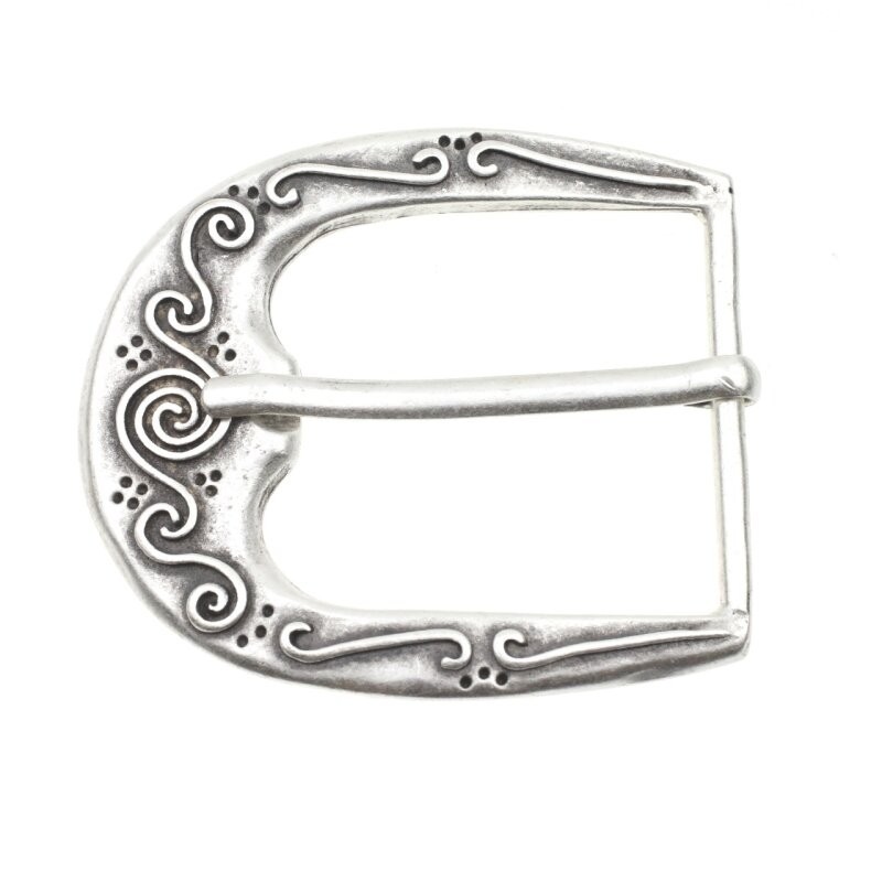 Pin Buckle Belt Buckle with Ornament – Classic Metal Design