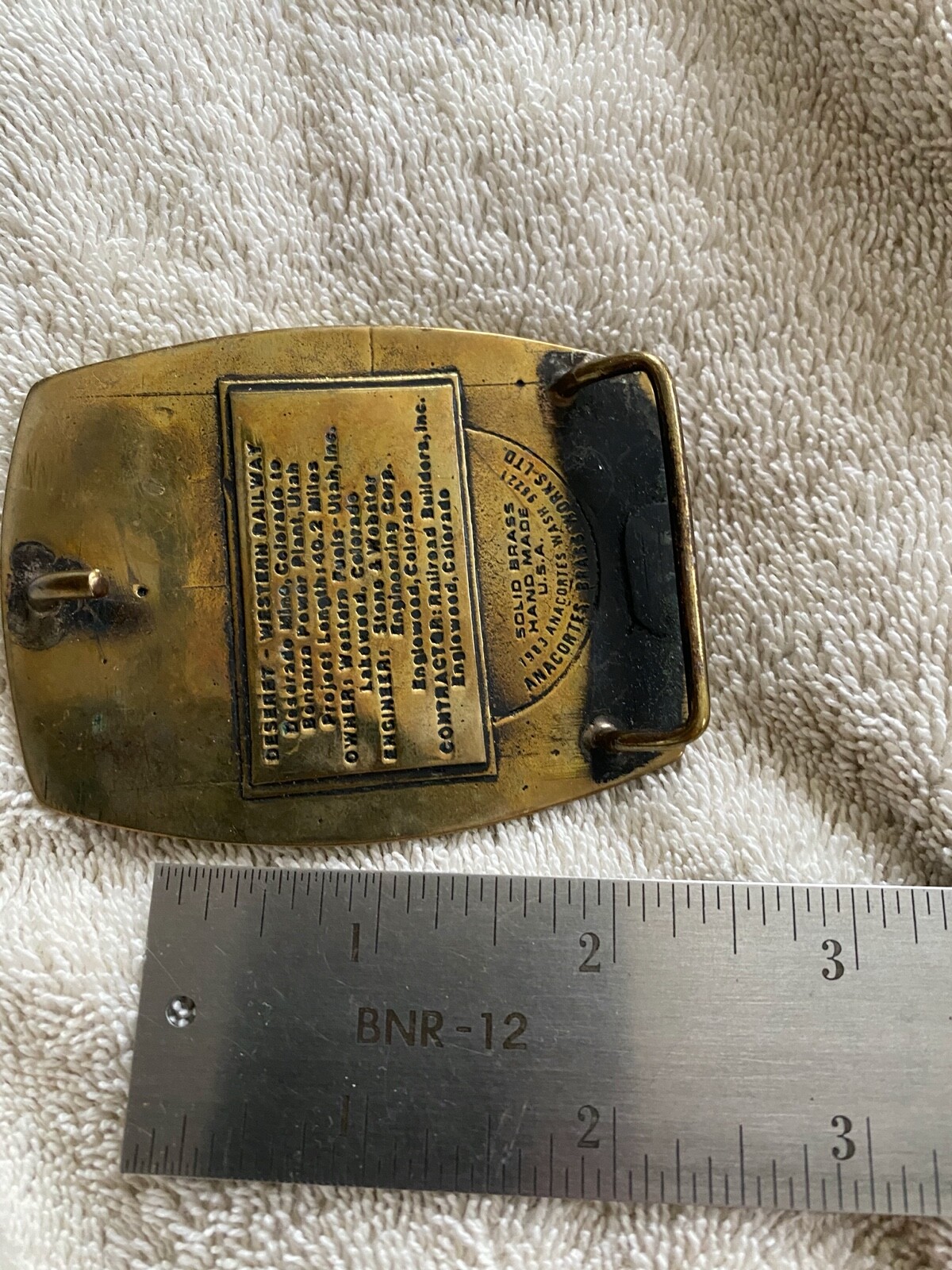Western Fuels-Utah Inc. Deseret Western Railway Belt Buckle