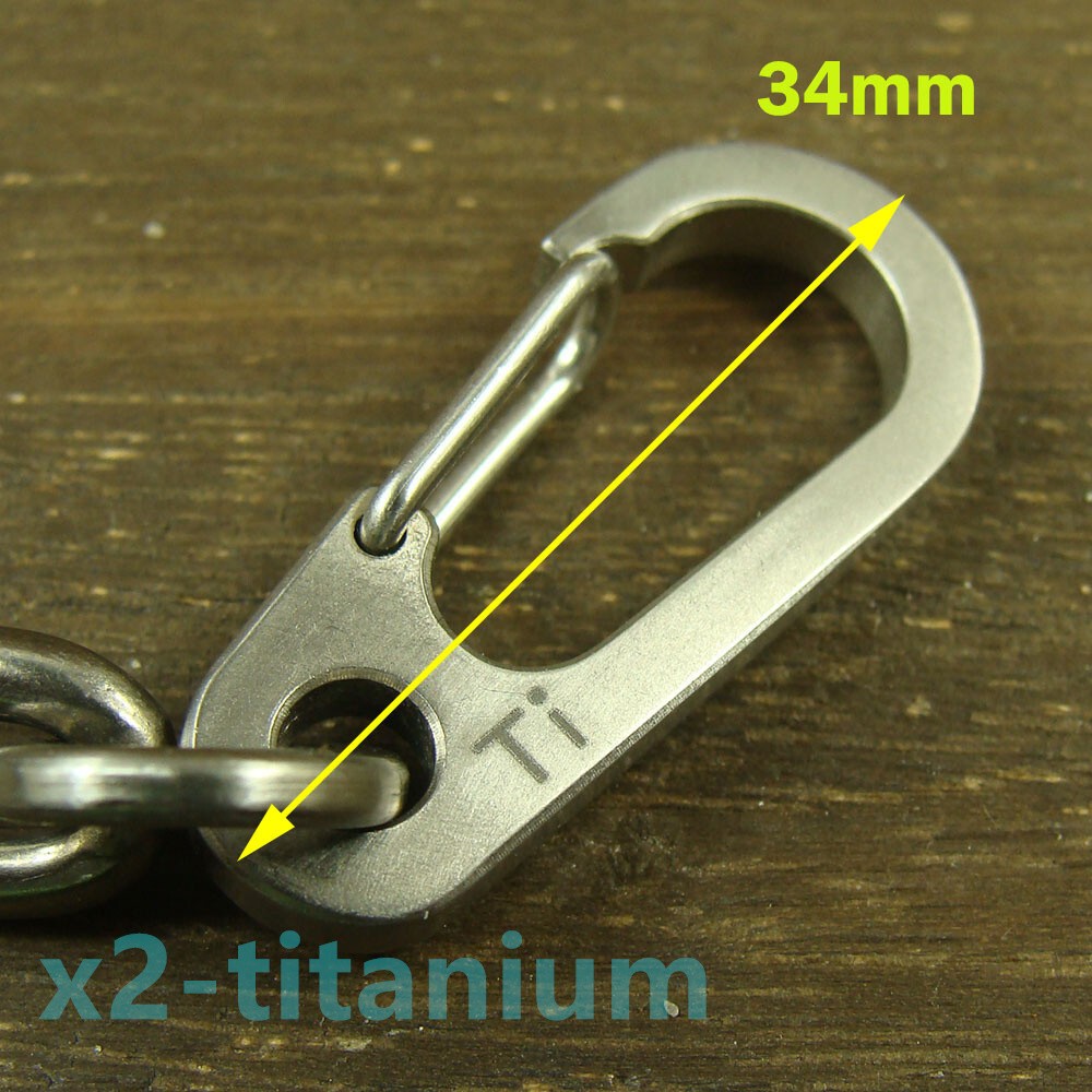 Heavy duty Titanium anti lost Key chain ring bracelet snap hook carabiner XH894
