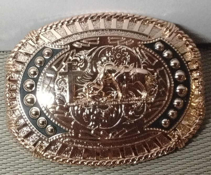 PRAYING COWBOY WITH HORSE Western Cowboy Belt Buckle/ Hebilla Vaquera