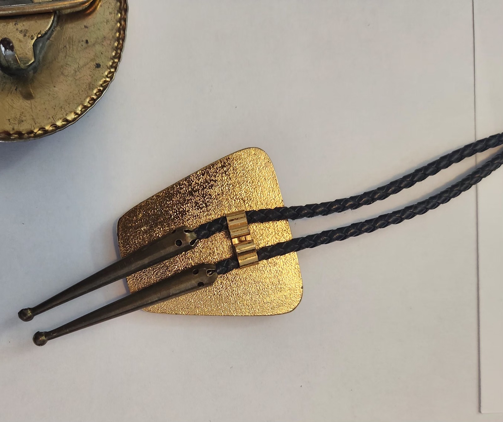 2 Piece Bolo And Buckle Set. Eagle And Lightning Bolt Motif