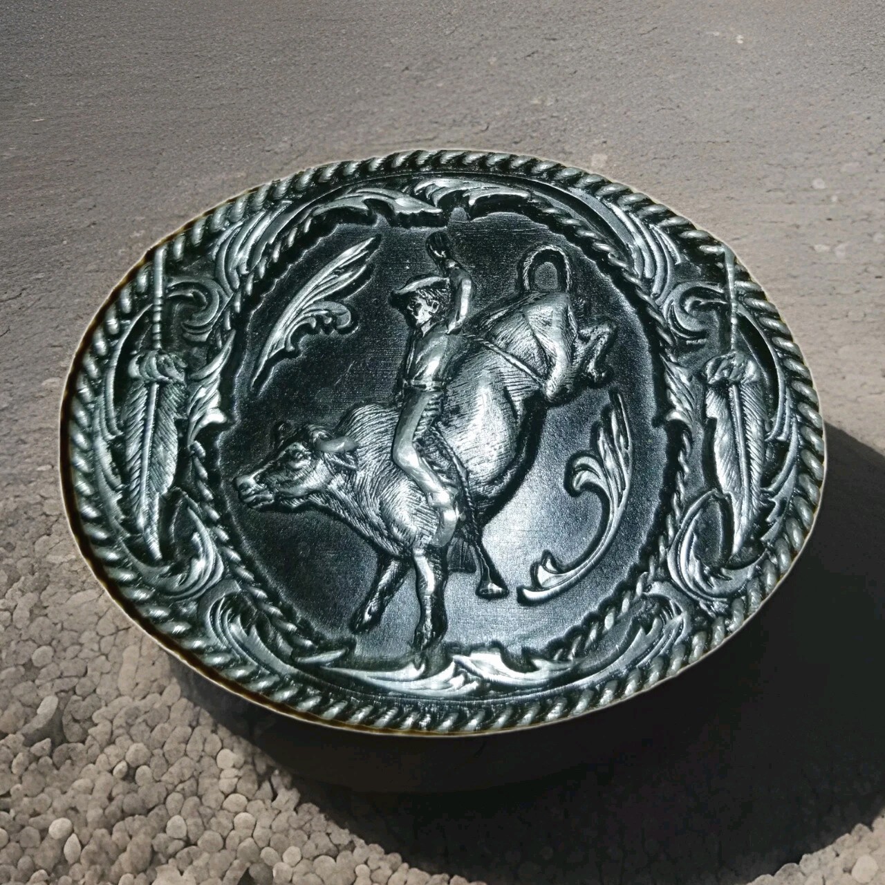 SISKIYOU BELT BUCKLE BULL RIDER COWBOY WESTERN RODEO 1995 USA
